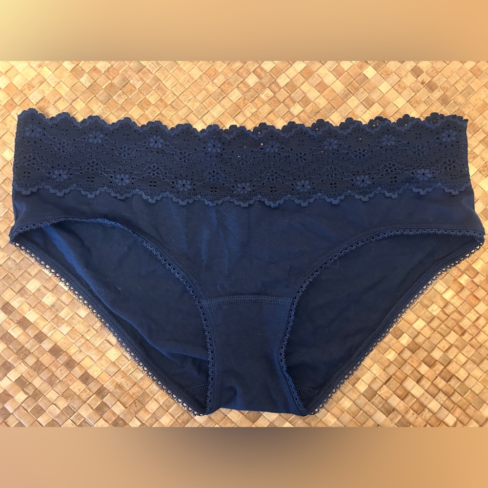 Victoria's Secret Blue Eyelet Lace Hipster Underwear